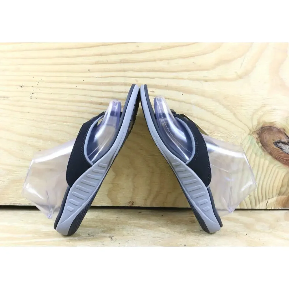 New Spenco Mens 10B Flip Flops Black Yumi Orthotic Womens 12B Slides